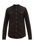 Matchesfashion.com Balmain - Logo-embossed Cotton Shirt - Mens - Black