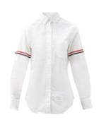 Matchesfashion.com Thom Browne - Oversized Penny-collar Cotton-oxford Shirt - Womens - White