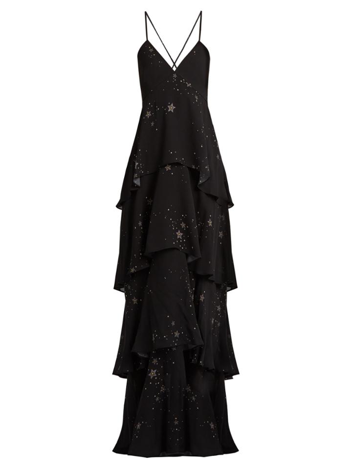 A.l.c. Alex Star-print Silk-georgette Maxi Dress