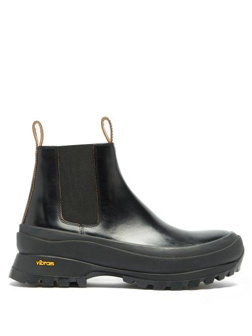 Matchesfashion.com Jil Sander - Exaggerated-sole Leather Chelsea Boots - Womens - Black