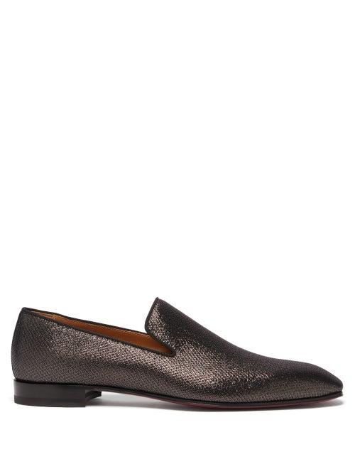 Mens Shoes Christian Louboutin - Dandelion Metallic Loafers - Mens - Black