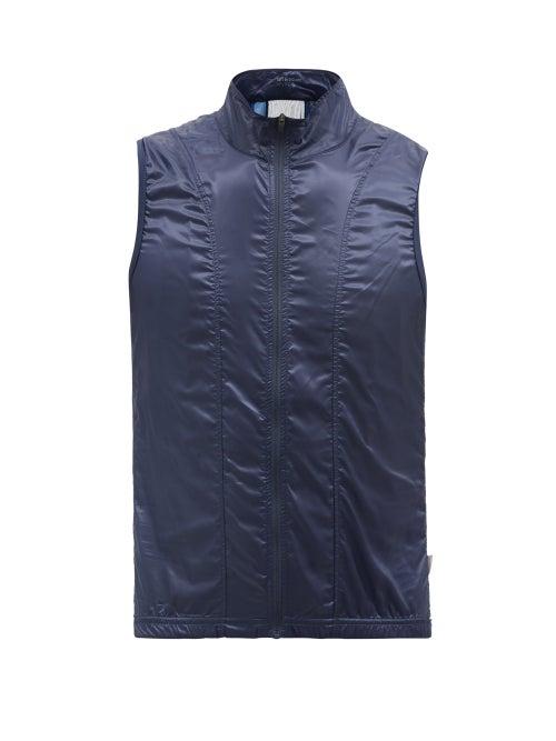 Caf Du Cycliste - Petra Windbreaker Gilet - Mens - Blue