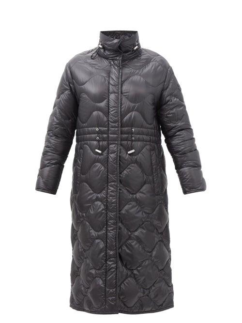 Moncler - Langrune Wave-quilted Shell Down Coat - Womens - Black
