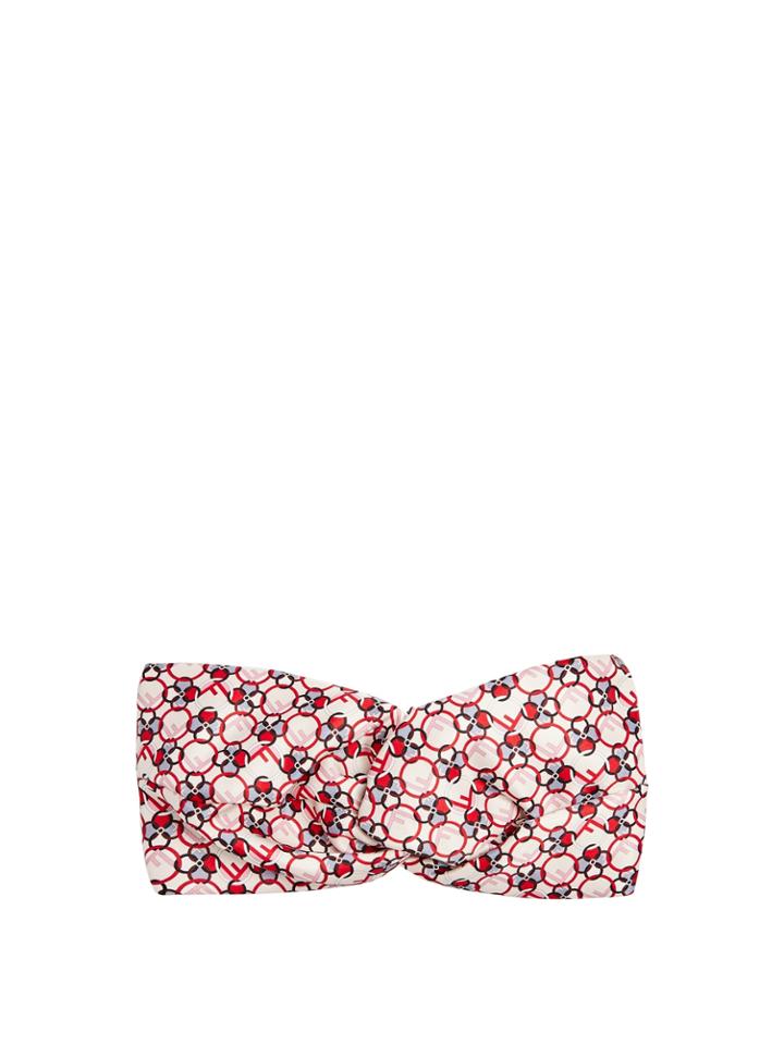 F Is Fendi Print Silk Headband