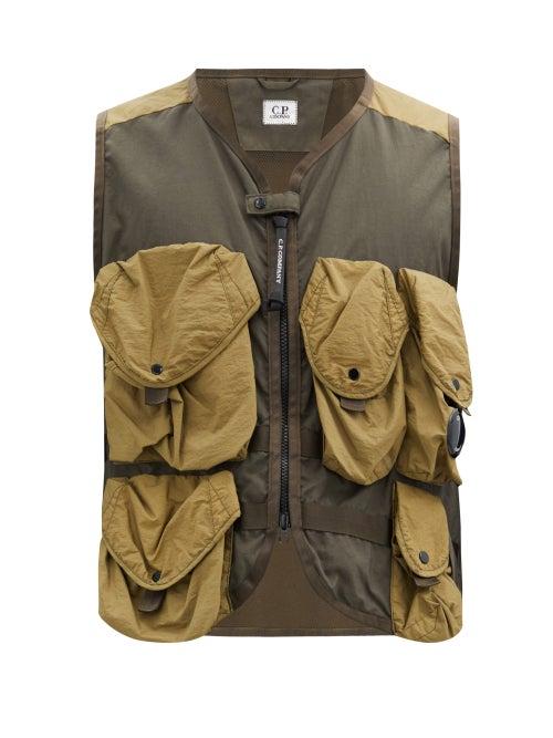 Matchesfashion.com C.p. Company - Multi-pocket Panelled Technical Gilet - Mens - Green