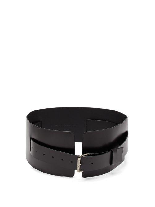 Matchesfashion.com Ann Demeulemeester - Kenya Wide Leather Belt - Womens - Black