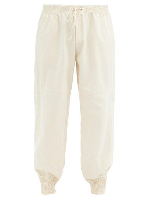 Matchesfashion.com 11.11 / Eleven Eleven - Tapered Organic-cotton Track Pants - Mens - Cream
