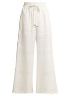 Matchesfashion.com Zimmermann - Castile Cotton And Silk Blend Trousers - Womens - Ivory