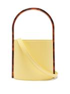 Matchesfashion.com Staud - Bisset Acetate And Leather Bucket Bag - Womens - Yellow Multi