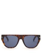 Matchesfashion.com Dior Homme Sunglasses - Blacktie Flat Top D Frame Sunglasses - Mens - Brown