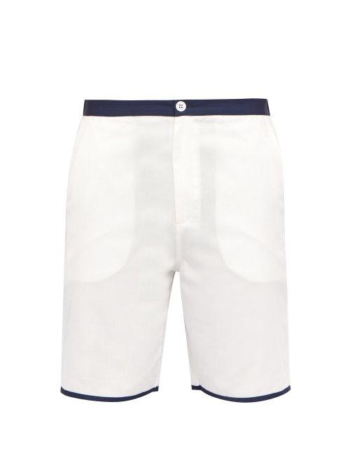 Matchesfashion.com P. Le Moult - Cotton Pyjama Shorts - Mens - White