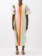 Pippa Holt - No.545 Hero Striped Cotton Kaftan Dress - Womens - Multi
