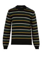 Matchesfashion.com Prada - Striped Virgin Wool Sweater - Mens - Black Multi
