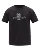 Palm Angels - Sunset Palms-print Cotton-jersey T-shirt - Mens - Black White