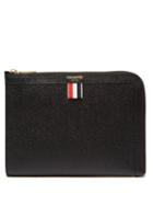 Matchesfashion.com Thom Browne - Mini Pebbled Leather Gusset Pouch - Mens - Black