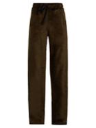 Palmer/harding Tie-waist Straight-leg Velvet Trousers