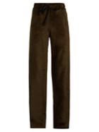 Palmer/harding Tie-waist Straight-leg Velvet Trousers