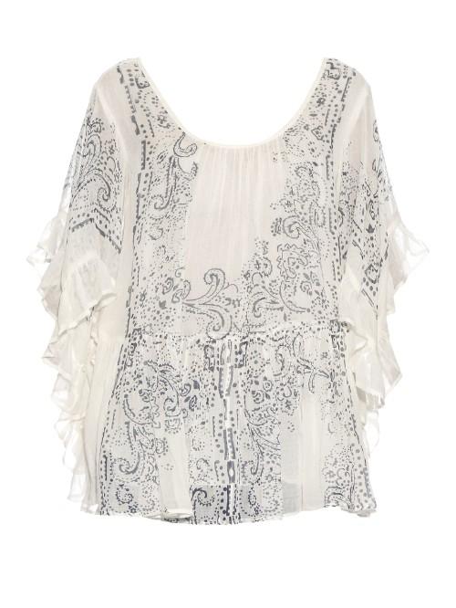 Mes Demoiselles Bambino Cotton-gauze Ruffled Top