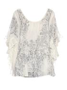 Mes Demoiselles Bambino Cotton-gauze Ruffled Top