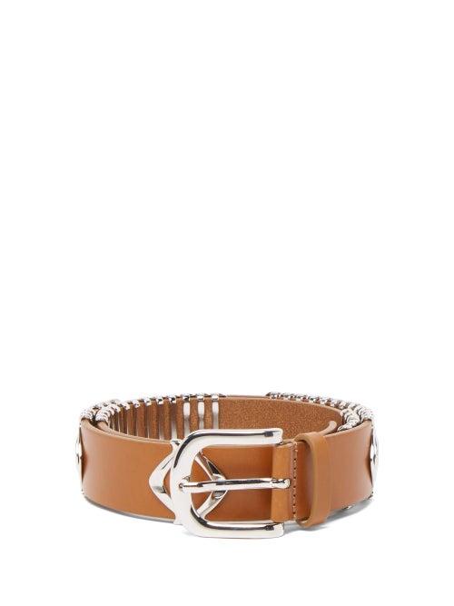 Matchesfashion.com Isabel Marant - Tehora Studded Leather Belt - Womens - Tan