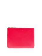 Matchesfashion.com Comme Des Garons Wallet - Colour-block Leather Pouch - Womens - Pink Multi