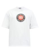 Matchesfashion.com Balenciaga - Bb-print Cotton-jersey T-shirt - Mens - White