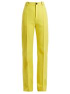 Matchesfashion.com Kwaidan Editions - Torrance High Rise Straight Leg Trousers - Womens - Yellow