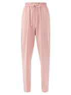 Matchesfashion.com Roksanda - Palmira Elasticated-waist Wool-blend Trousers - Womens - Light Pink