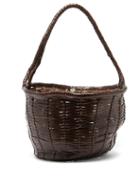 Ladies Bags Dragon Diffusion - Jane Birkin Large Woven-leather Basket Bag - Womens - Dark Brown