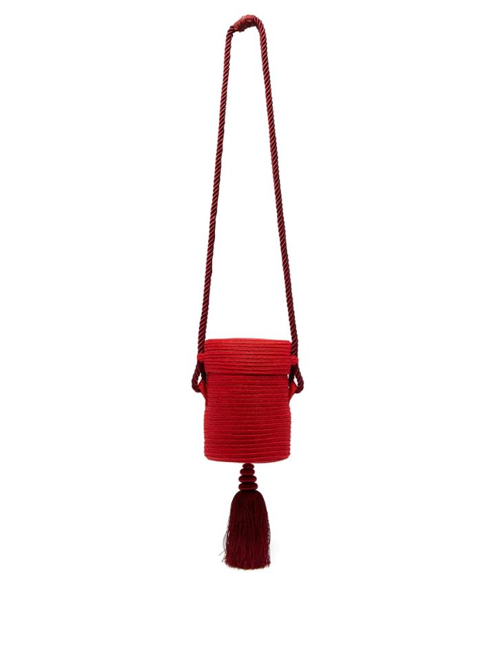 Rebecca De Ravenel Farida Straw Tassel Bag