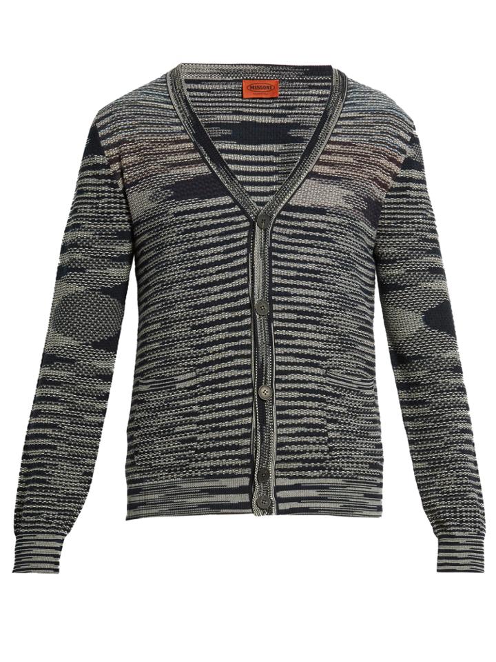 Missoni Striped-intarsia Cotton-knit Cardigan