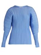 Jil Sander Calia Pleated Silk Top