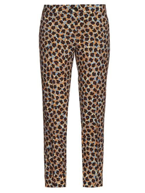 Etro Floral-print Wool-crepe Trousers