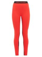 Matchesfashion.com Paco Rabanne - Bodyline Logo Jacquard Technical Jersey Leggings - Womens - Red
