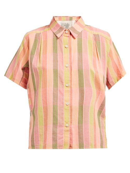 Matchesfashion.com Ace & Jig - Winne Striped Cotton Shirt - Womens - Pink Multi