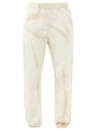 Matchesfashion.com Les Tien - Tie-dye Brushed-back Cotton Track Pants - Womens - Beige