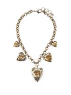 Matchesfashion.com Alexander Mcqueen - Heart-locket Charm Necklace - Womens - Silver