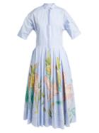 Stella Jean Rampante Striped Cotton-poplin Dress