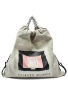 Matchesfashion.com Acne Studios - Ballet Print Gathered Linen Canvas Bag - Womens - Cream Multi