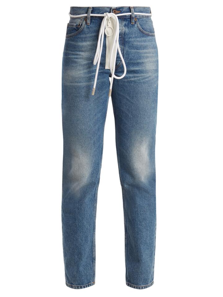 Off-white High-rise Slim-leg Jeans
