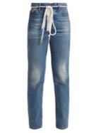 Off-white High-rise Slim-leg Jeans
