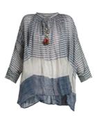 Mes Demoiselles Wanda Tie-neck Cotton Blouse