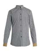 Givenchy Contrast-cuff Checked Cotton Shirt