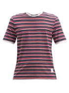 Matchesfashion.com Thom Browne - Ringer Striped Cotton-jersey T-shirt - Mens - Red