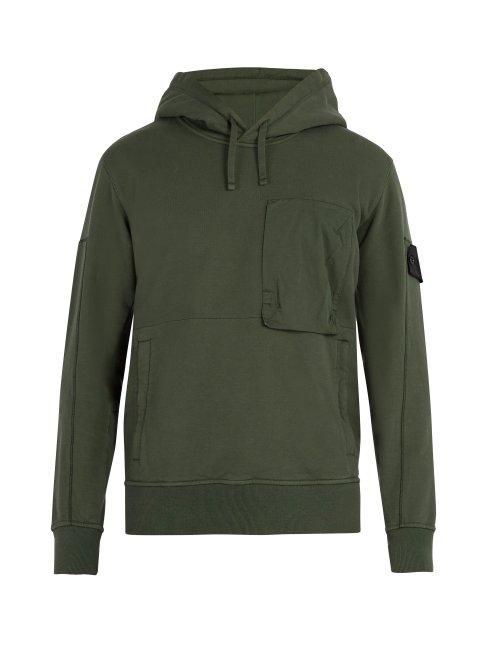 Matchesfashion.com Stone Island Shadow Project - Shadow Project Cotton Jersey Hooded Sweatshirt - Mens - Khaki