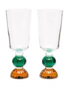 Matchesfashion.com Reflections Copenhagen - Set Of Two Windsor Crystal Glasses - Clear Multi