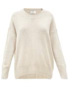 Matchesfashion.com Allude - Oversized Round-neck Cashmere Sweater - Womens - Beige