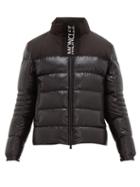 Matchesfashion.com Moncler - Bruel Logo Embroidered Quilted Down Coat - Mens - Black