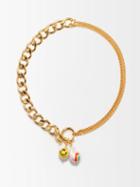 Joolz By Martha Calvo - Let The Good Times Roll 14kt Gold-plated Necklace - Womens - Rainbow