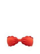 Ladies Beachwear Marysia - Antibes Reversible Scallop-edged Bikini Top - Womens - Red